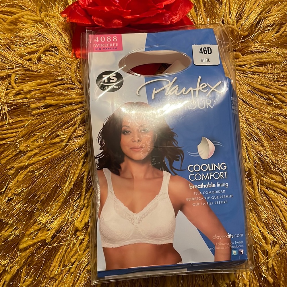 Playtex 18 -Hour Plus Size Cooling Comfort Lace Bra - Size 46D